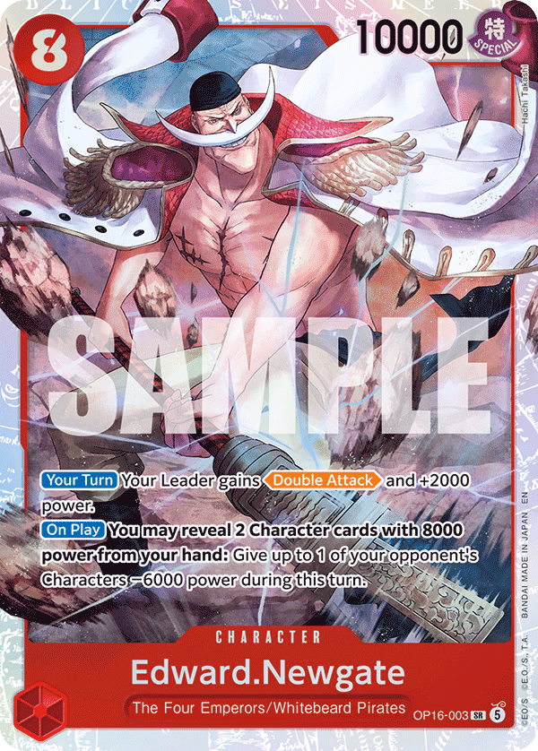 Edward.Newgate One Piece card (OP16-003, The Time of Battle)