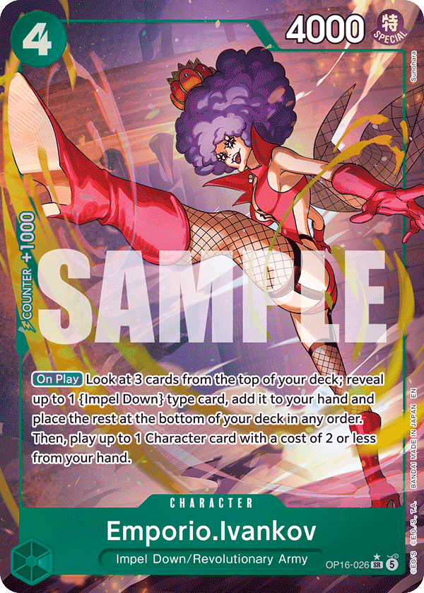Emporio.Ivankov (Alternate Art) One Piece card (OP16-026, The Time of Battle)