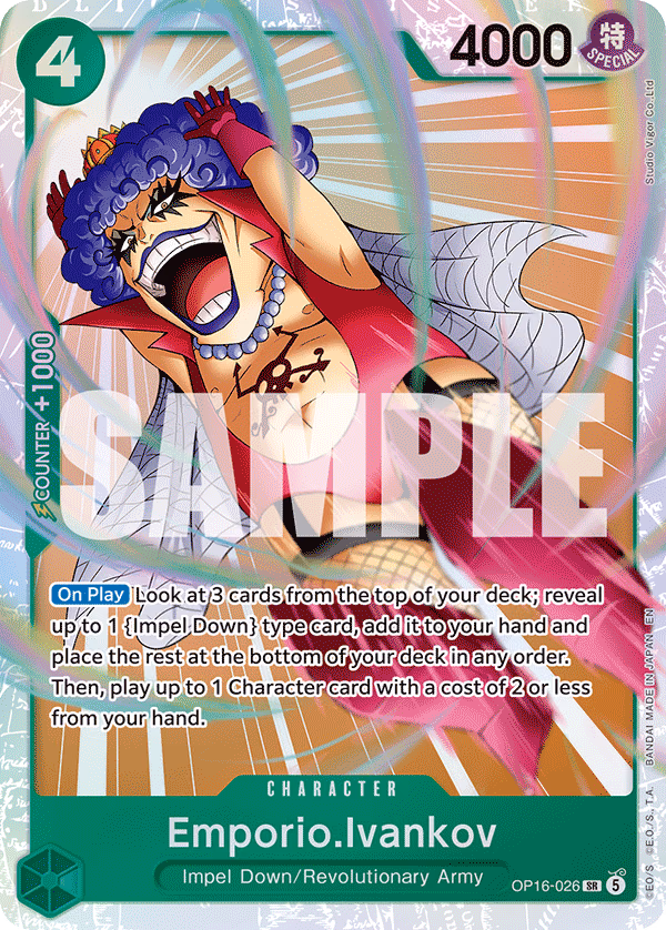 Emporio.Ivankov One Piece card (OP16-026, The Time of Battle)