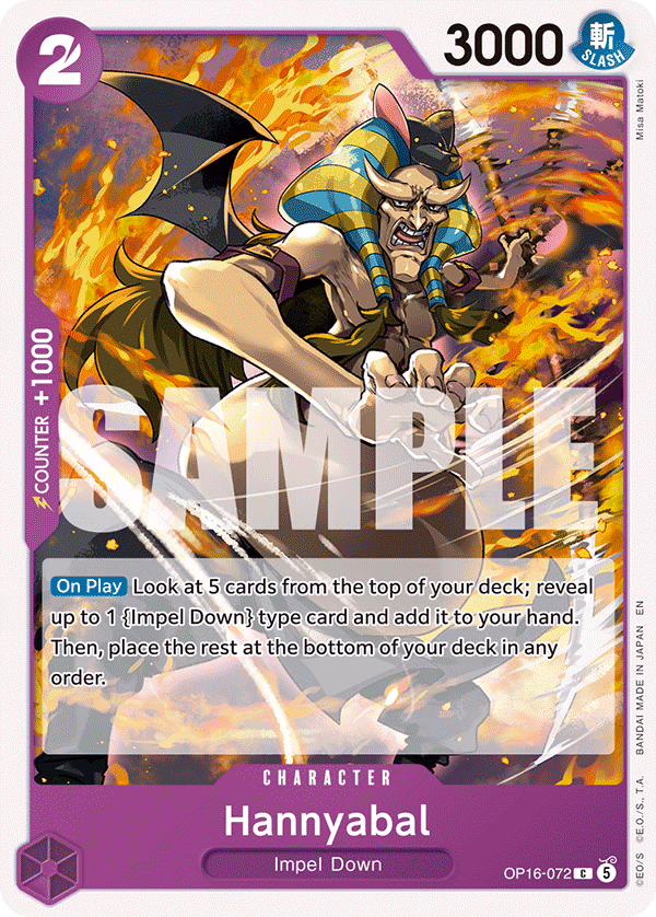 Hannyabal One Piece card (OP16-072, The Time of Battle)