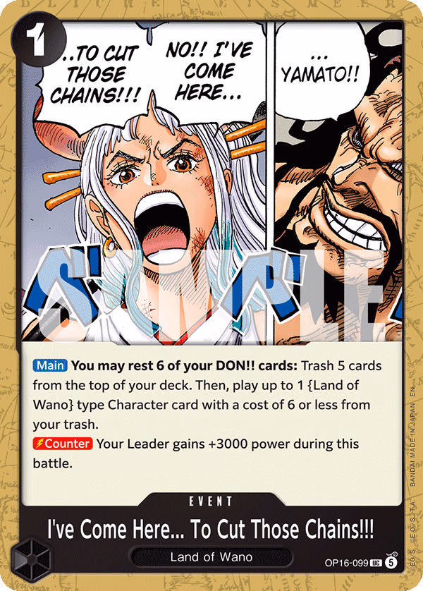 I've Come Here... To Cut Those Chains!!! One Piece card (OP16-099, The Time of Battle)