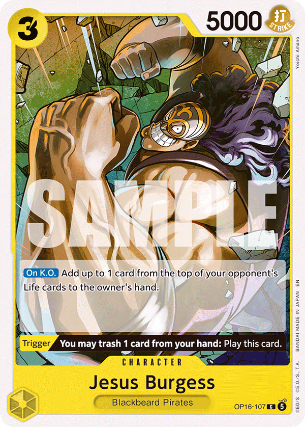 Jesus Burgess One Piece card (OP16-107, The Time of Battle)