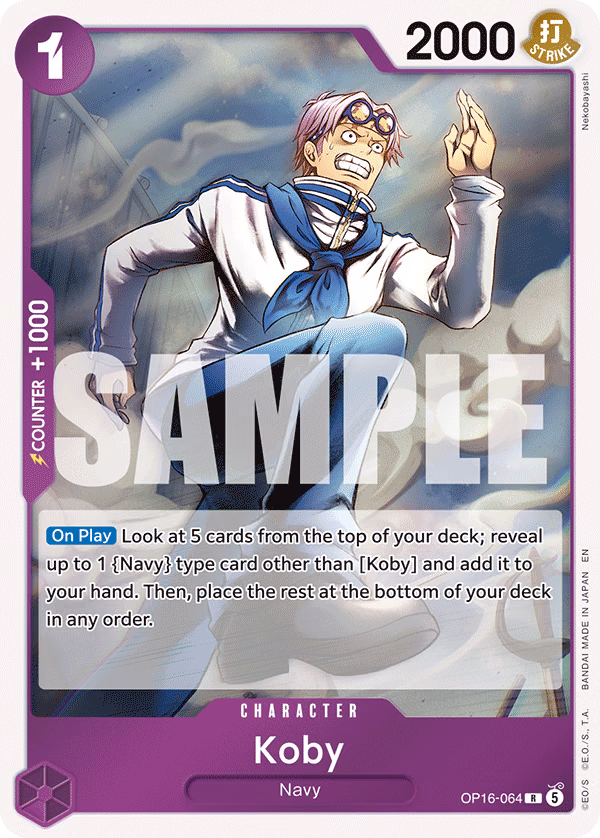 Koby One Piece card (OP16-064, The Time of Battle)