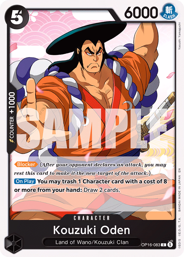 Kouzuki Oden One Piece card (OP16-083, The Time of Battle)