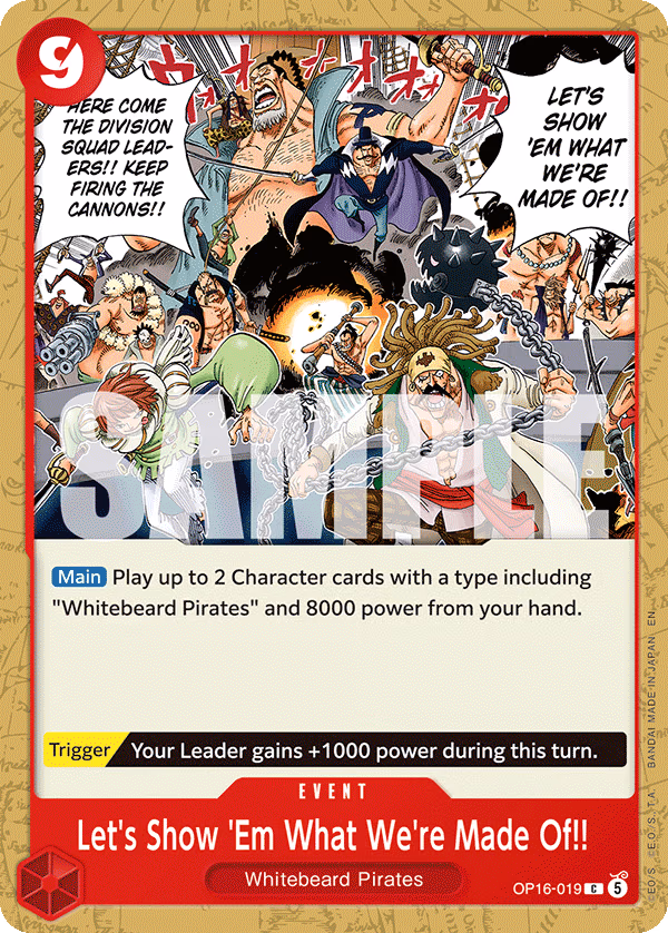 Let's Show 'Em What We're Made Of!! One Piece card (OP16-019, The Time of Battle)