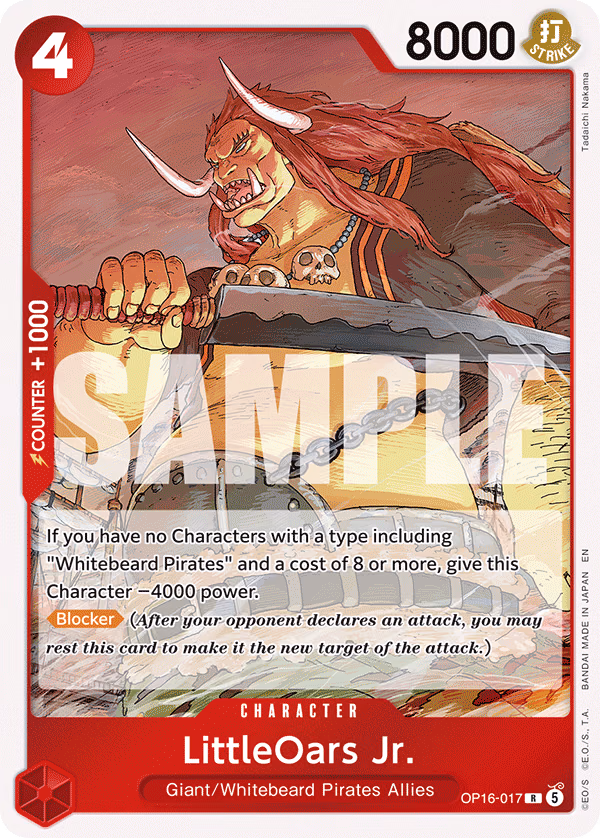 LittleOars Jr. One Piece card (OP16-017, The Time of Battle)