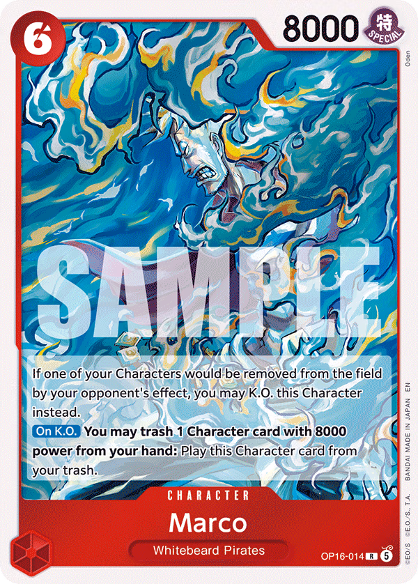 Marco One Piece card (OP16-014, The Time of Battle)