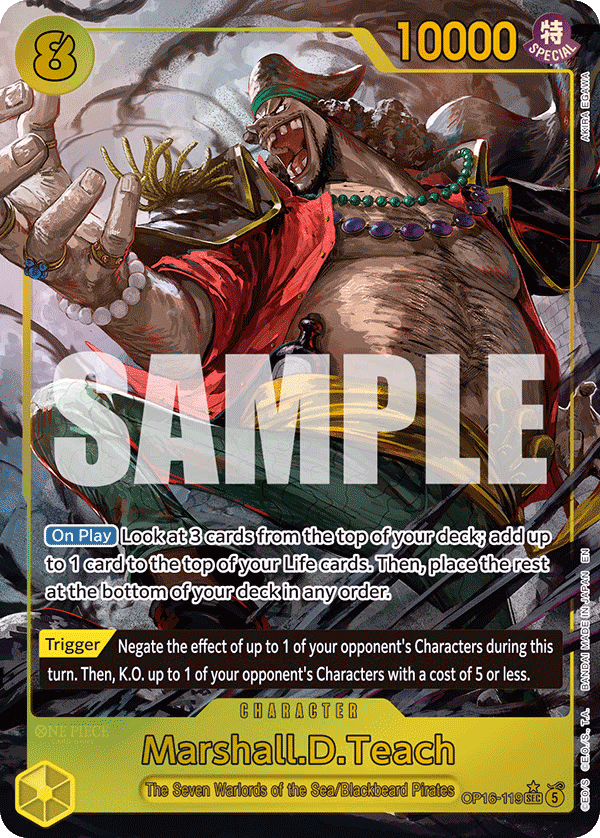 Marshall.D.Teach (Alternate Art) One Piece card (OP16-119, The Time of Battle)
