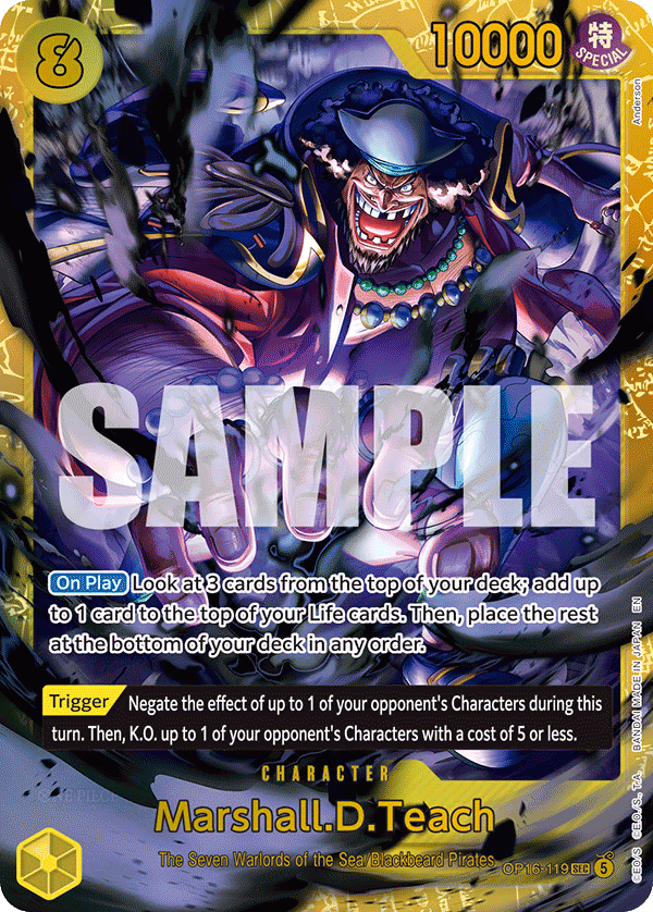 Marshall.D.Teach One Piece card (OP16-119, The Time of Battle)