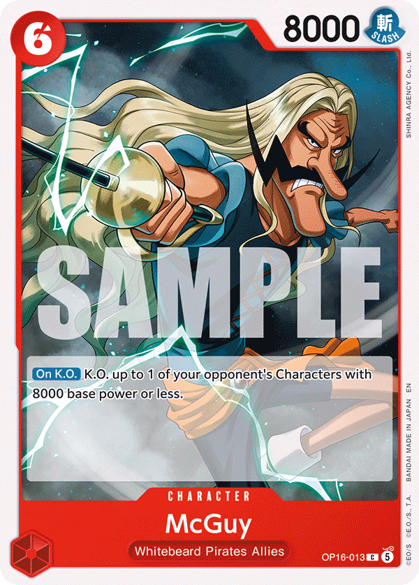 McGuy One Piece card (OP16-013, The Time of Battle)