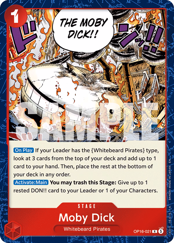 Moby Dick One Piece card (OP16-021, The Time of Battle)