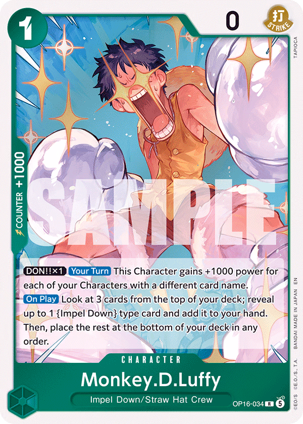 Monkey.D.Luffy One Piece card (OP16-034, The Time of Battle)