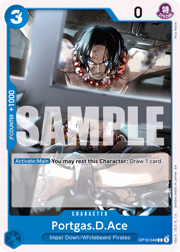Portgas.D.Ace One Piece card (OP16-049, The Time of Battle)