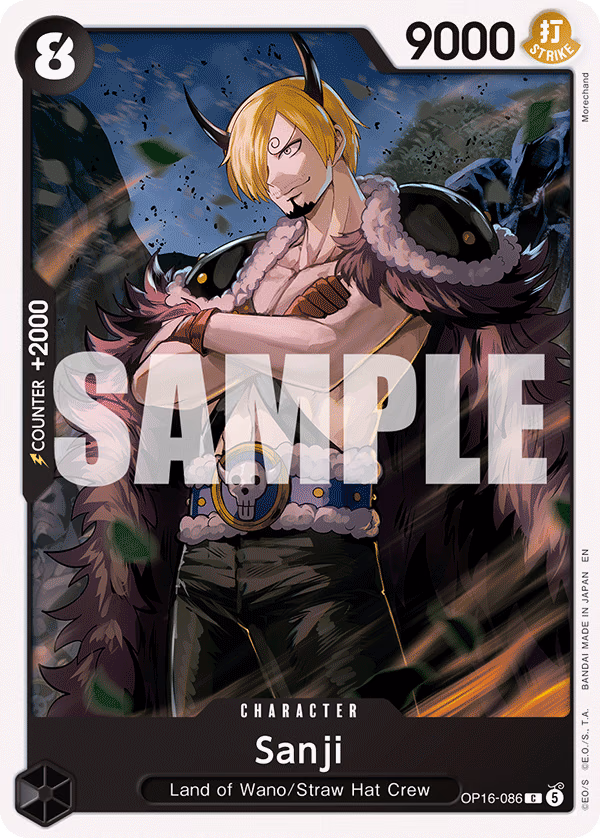 Sanji One Piece card (OP16-086, The Time of Battle)
