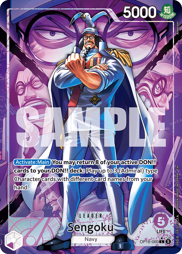 Sengoku (Alternate Art) One Piece card (OP16-060, The Time of Battle)