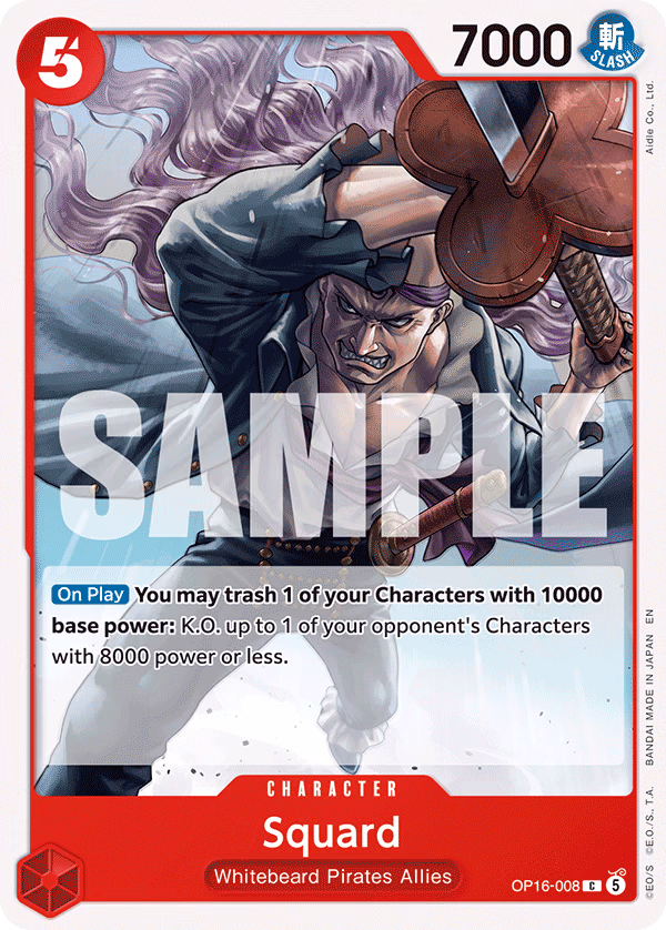 Squard One Piece card (OP16-008, The Time of Battle)