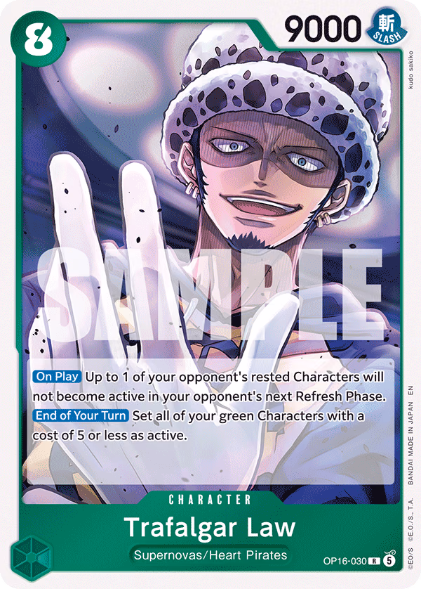 Trafalgar Law One Piece card (OP16-030, The Time of Battle)