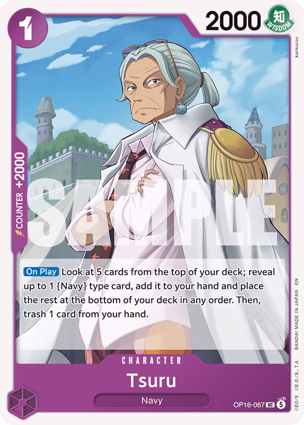 Tsuru One Piece card (OP16-067, The Time of Battle)
