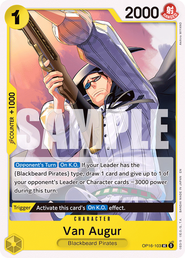 Van Augur One Piece card (OP16-103, The Time of Battle)