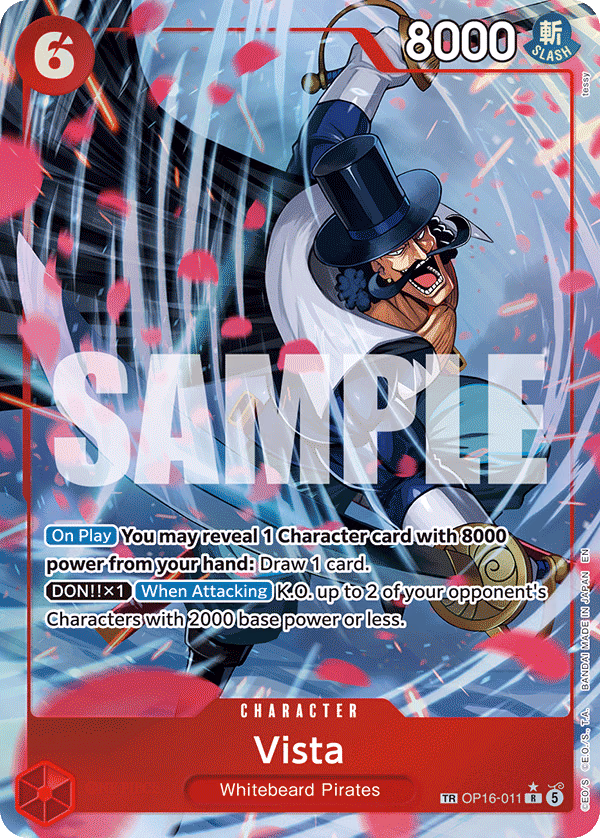 Vista (Treasure Rare) One Piece card (OP16-011, The Time of Battle)