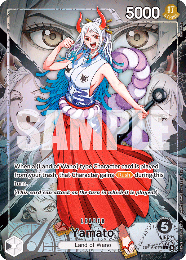 Yamato (Alternate Art) One Piece card (OP16-079, The Time of Battle)