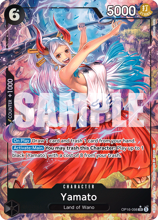 Yamato (Alternate Art) One Piece card (OP16-098, The Time of Battle)