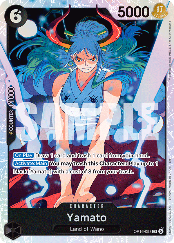 Yamato One Piece card (OP16-098, The Time of Battle)