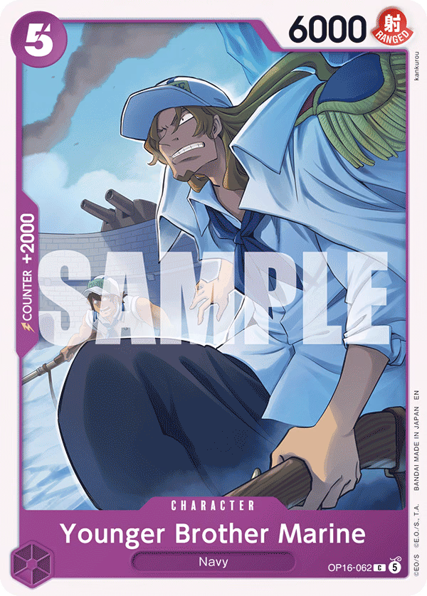 Younger Brother Marine One Piece card (OP16-062, The Time of Battle)