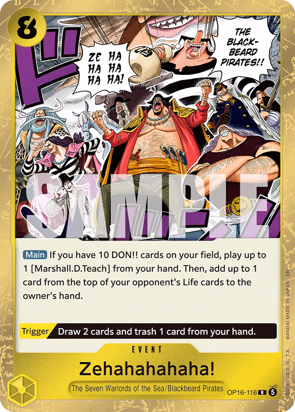Zehahahahaha! One Piece card (OP16-116, The Time of Battle)