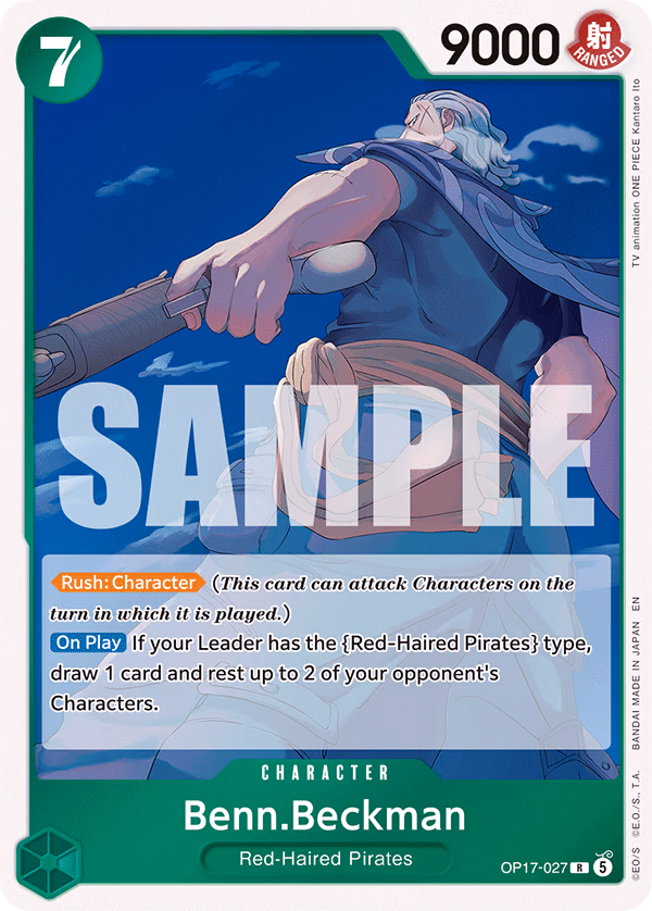 Benn.Beckman One Piece card (OP17-027, The World's Strongest Warriors)