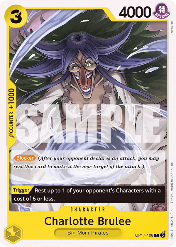 Charlotte Brulee One Piece card (OP17-108, The World's Strongest Warriors)