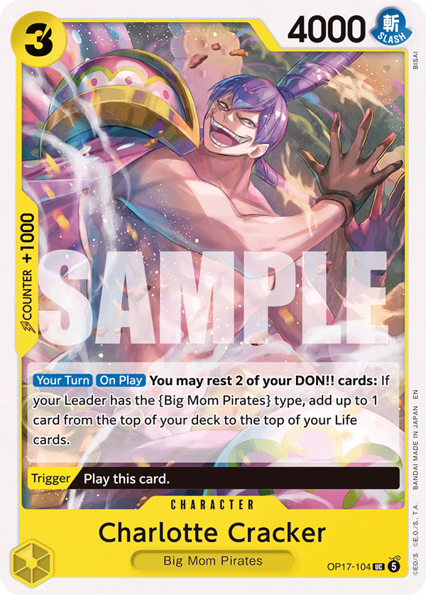 Charlotte Cracker One Piece card (OP17-104, The World's Strongest Warriors)