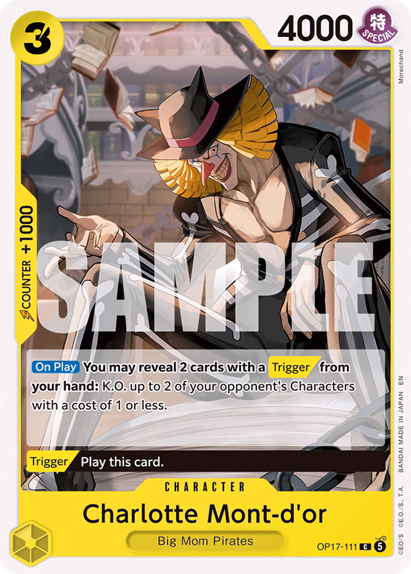 Charlotte Mont-d'or One Piece card (OP17-111, The World's Strongest Warriors)