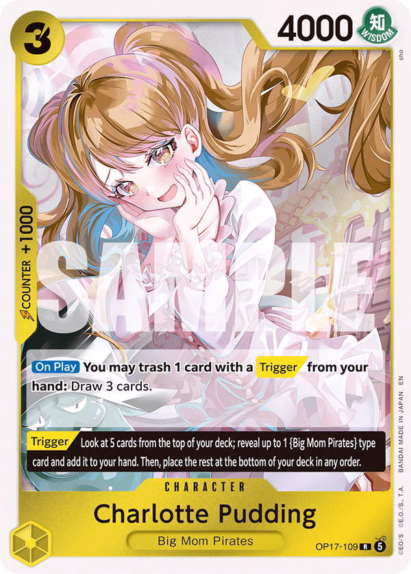 Charlotte Pudding One Piece card (OP17-109, The World's Strongest Warriors)