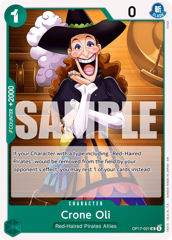 Crone Oli One Piece card (OP17-021, The World's Strongest Warriors)