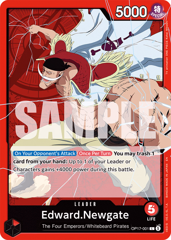 Edward.Newgate One Piece card (OP17-001, The World's Strongest Warriors)