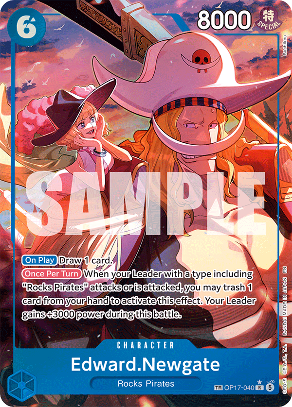 Edward.Newgate (Treasure Rare) One Piece card (OP17-040, The World's Strongest Warriors)