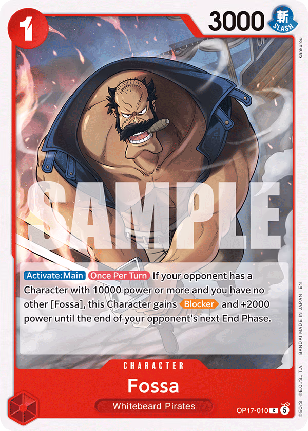 Fossa One Piece card (OP17-010, The World's Strongest Warriors)