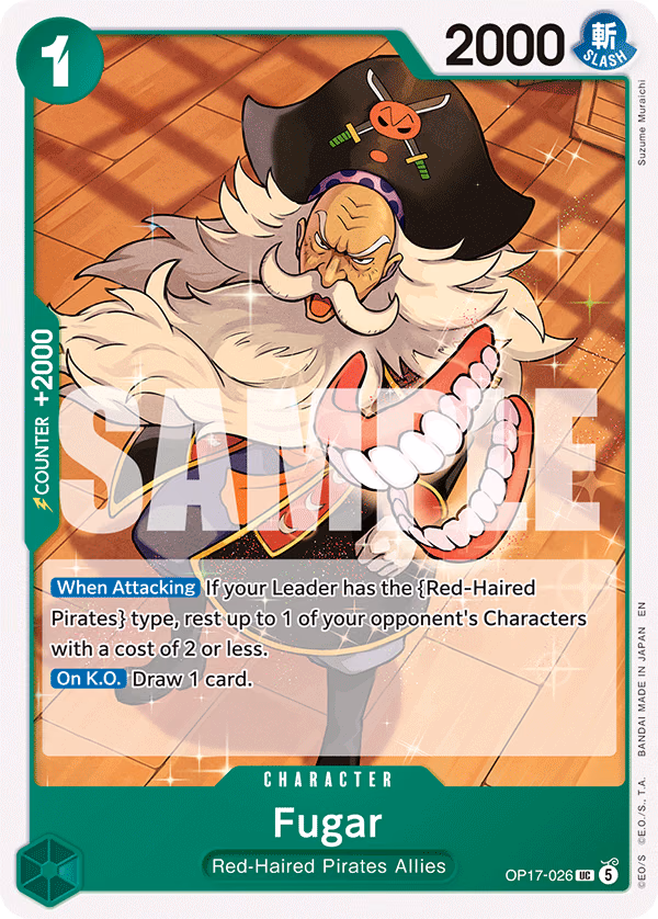 Fugar One Piece card (OP17-026, The World's Strongest Warriors)