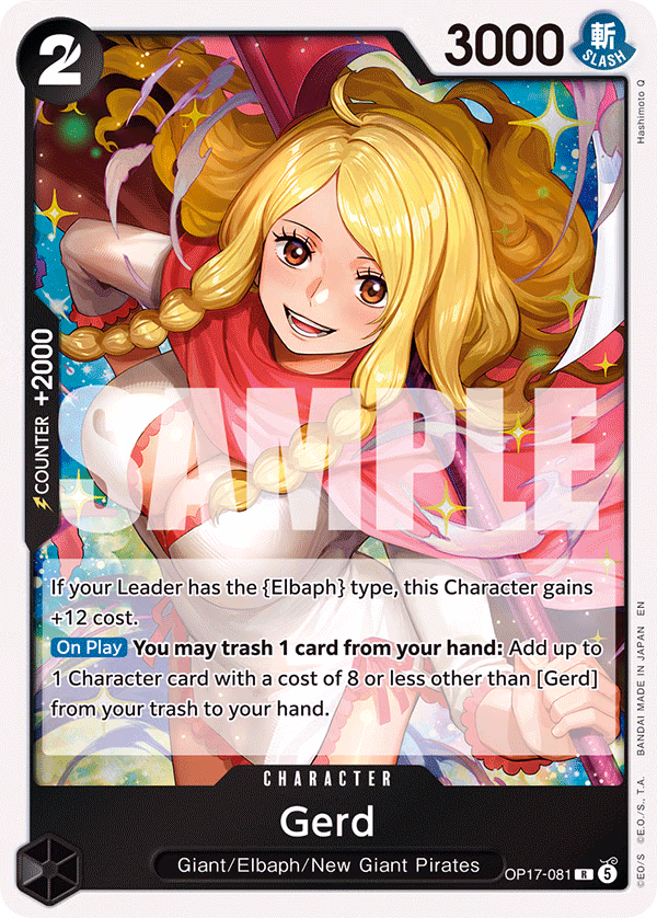 Gerd One Piece card (OP17-081, The World's Strongest Warriors)