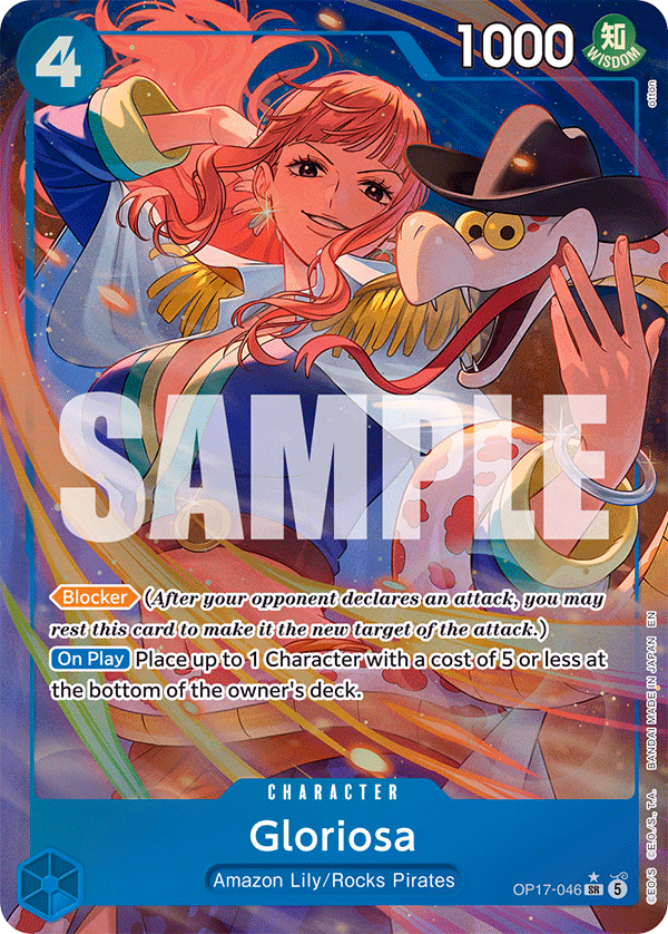 Gloriosa (Alternate Art) One Piece card (OP17-046, The World's Strongest Warriors)