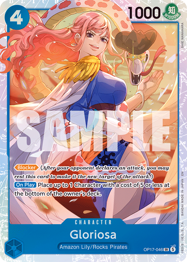 Gloriosa One Piece card (OP17-046, The World's Strongest Warriors)