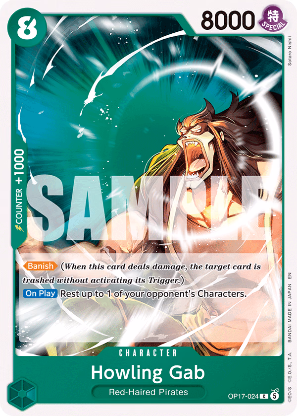 Howling Gab One Piece card (OP17-024, The World's Strongest Warriors)
