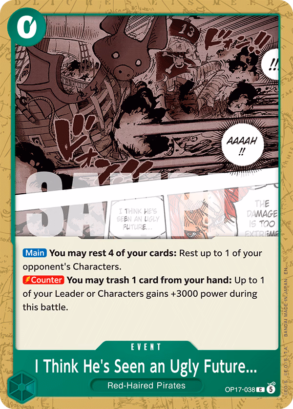 I Think He's Seen an Ugly Future... One Piece card (OP17-038, The World's Strongest Warriors)