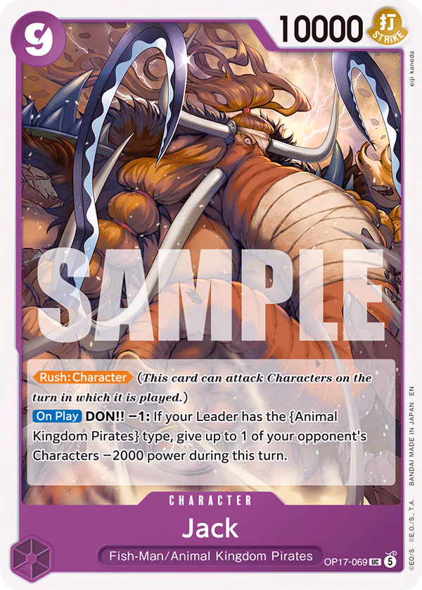 Jack One Piece card (OP17-069, The World's Strongest Warriors)