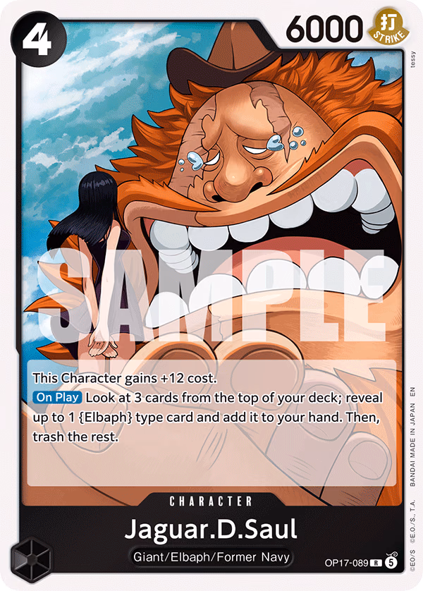 Jaguar.D.Saul One Piece card (OP17-089, The World's Strongest Warriors)