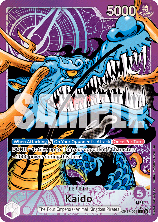 Kaido (Alternate Art) One Piece card (OP17-058, The World's Strongest Warriors)