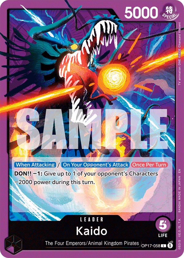 Kaido One Piece card (OP17-058, The World's Strongest Warriors)