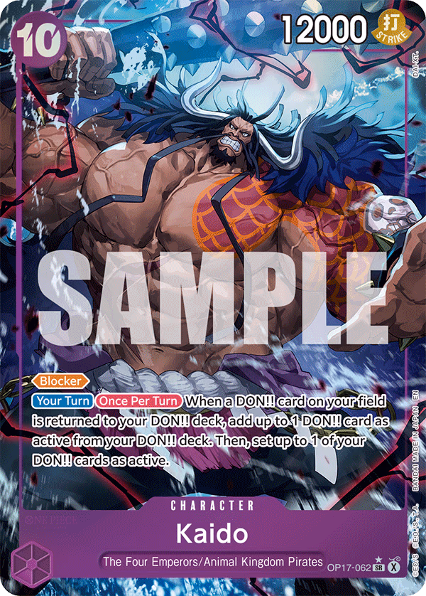 Kaido (Alternate Art) One Piece card (OP17-062, The World's Strongest Warriors)