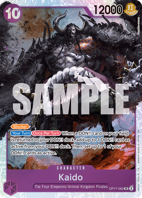 Kaido One Piece card (OP17-062, The World's Strongest Warriors)